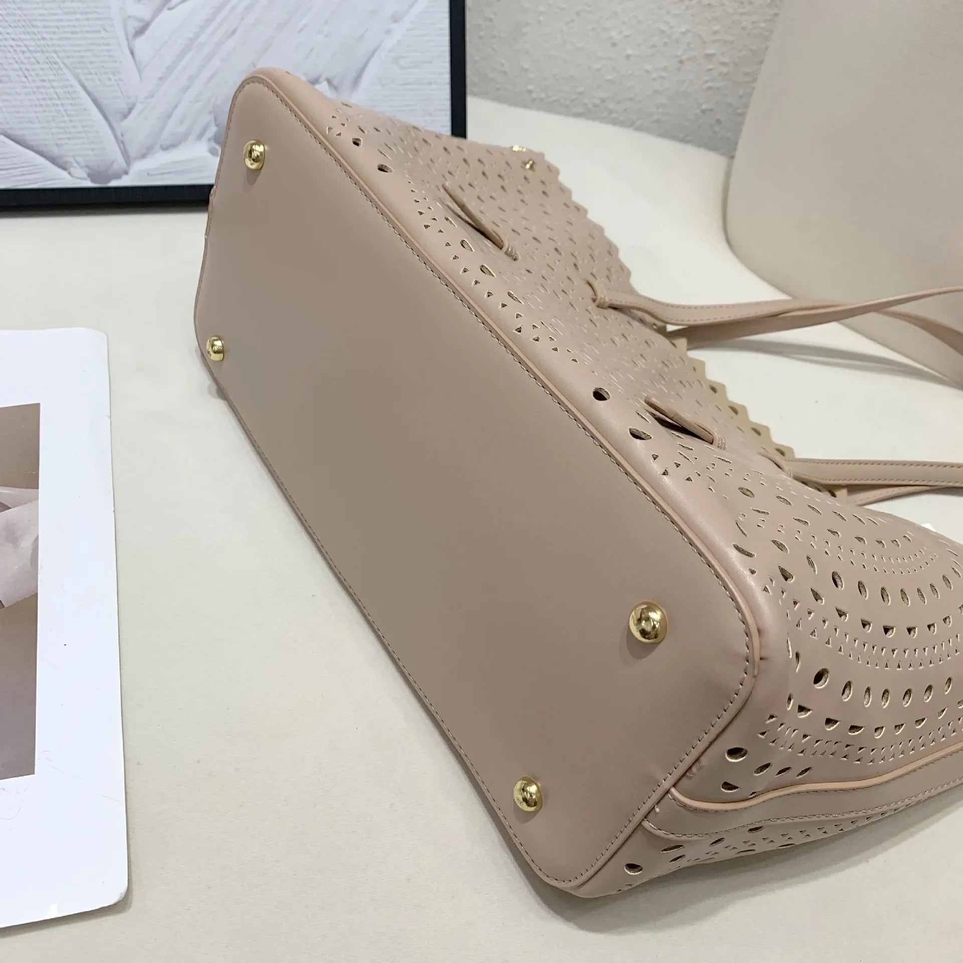 Mina leather tote