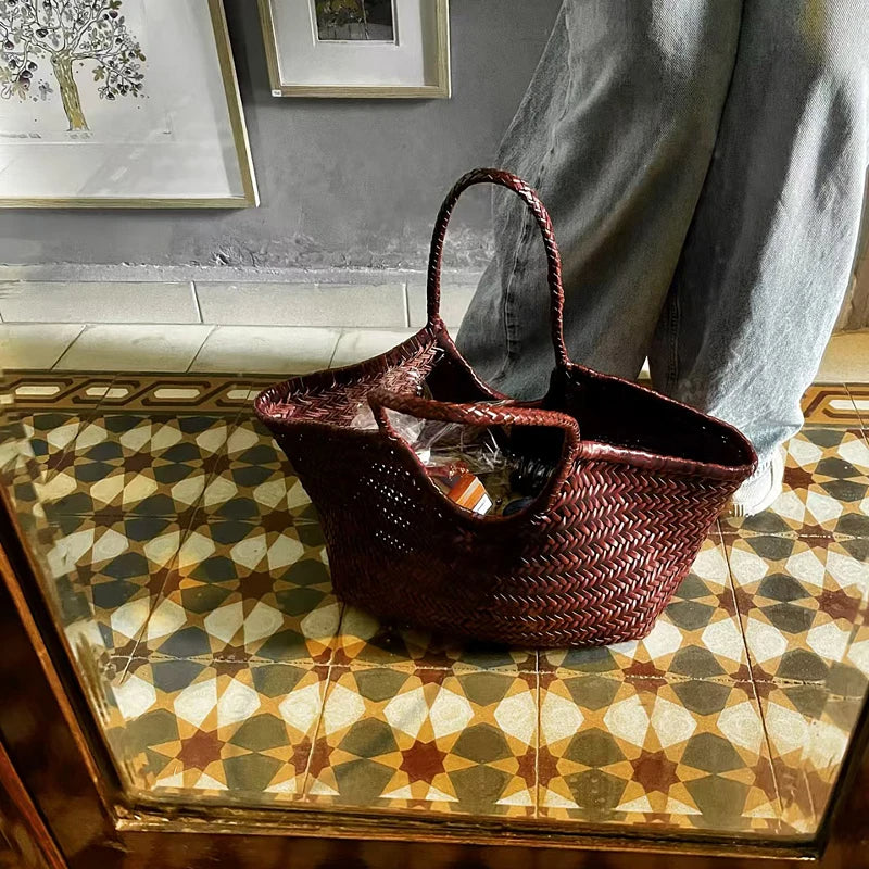 Braided shopper tote