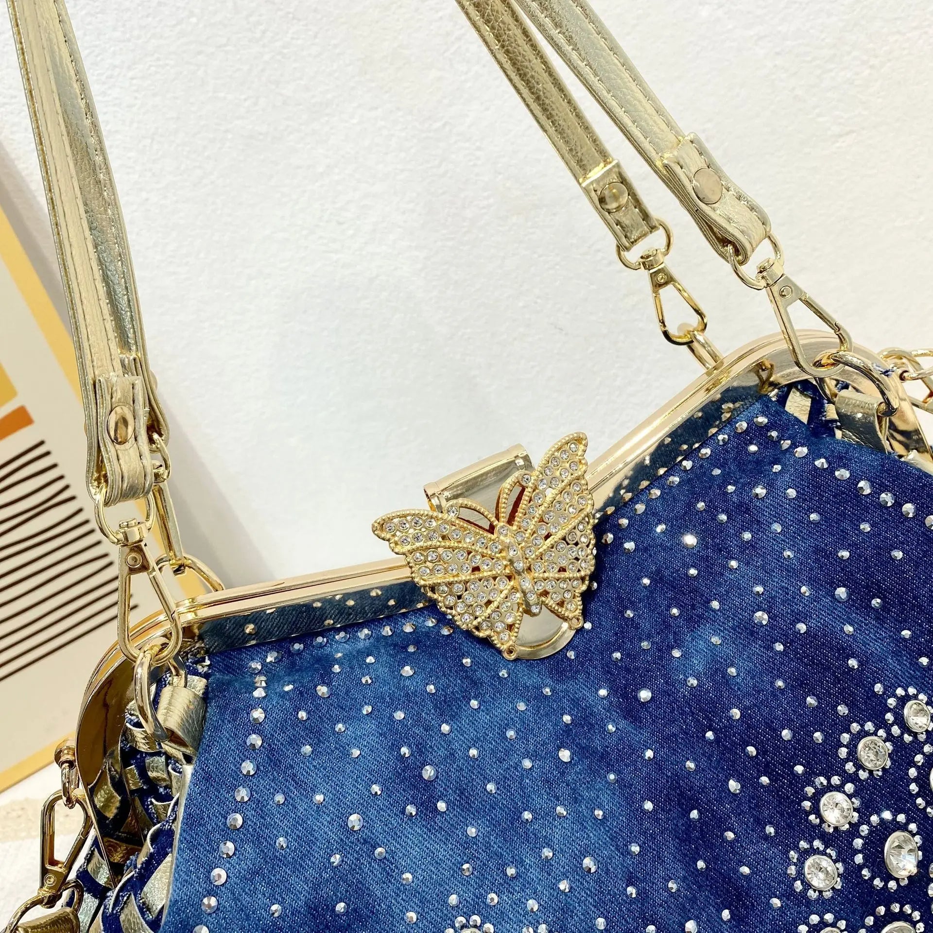 Diamond Denim Purse