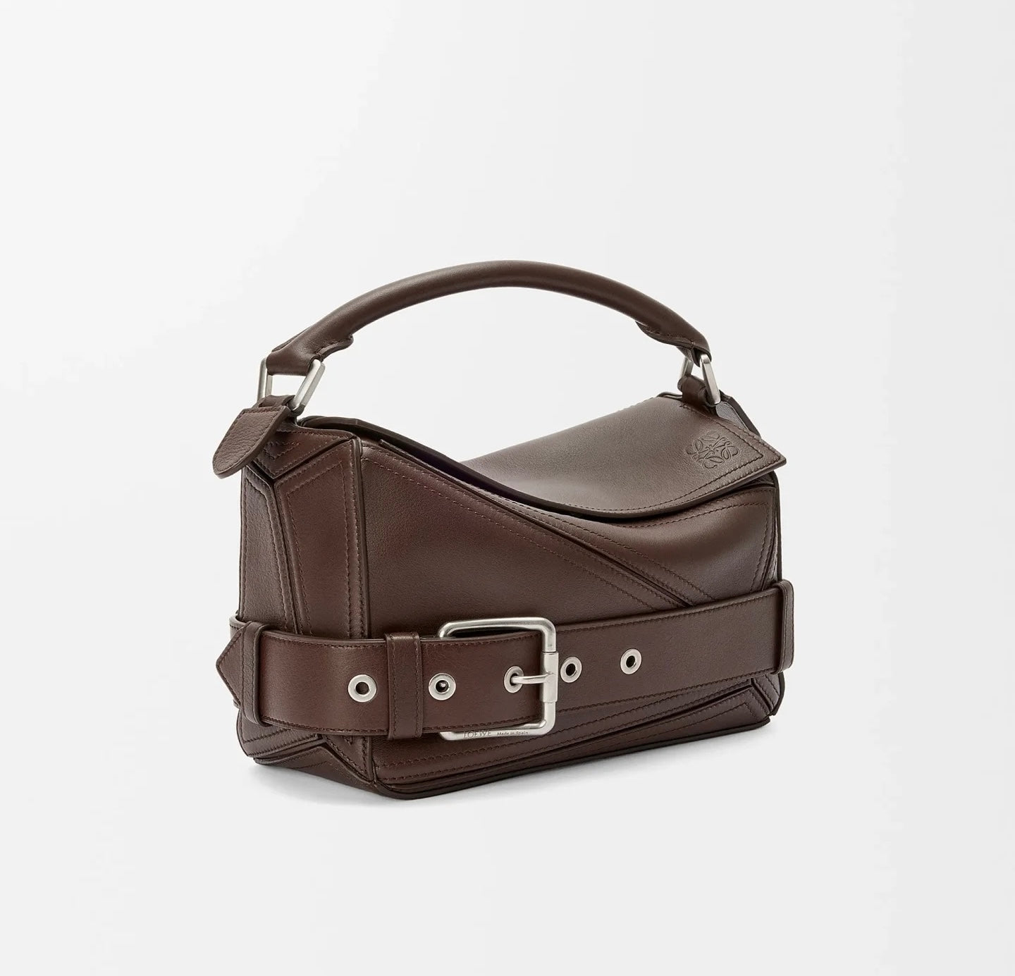 Puzzle Biker Large leather tote bag