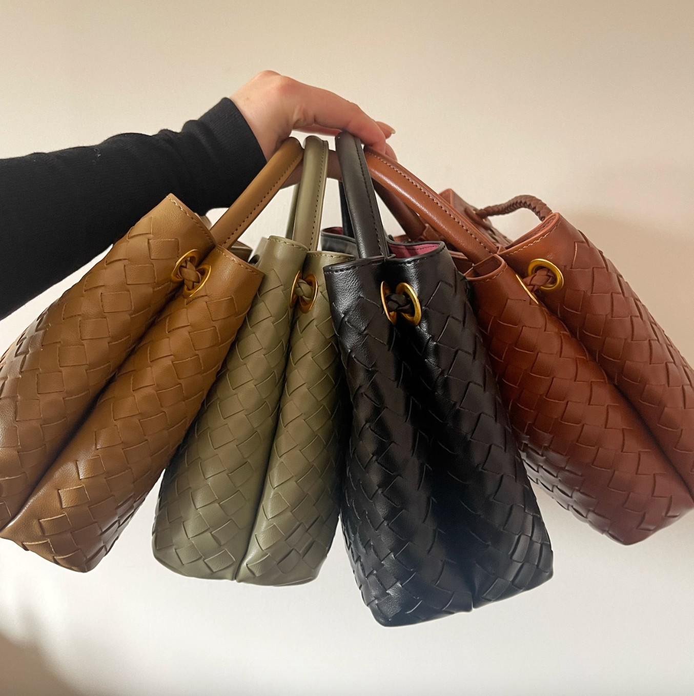 Suede shoulder bag