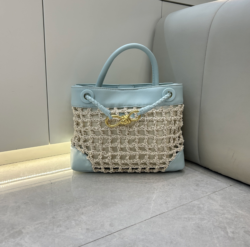 Woven crossbody tote