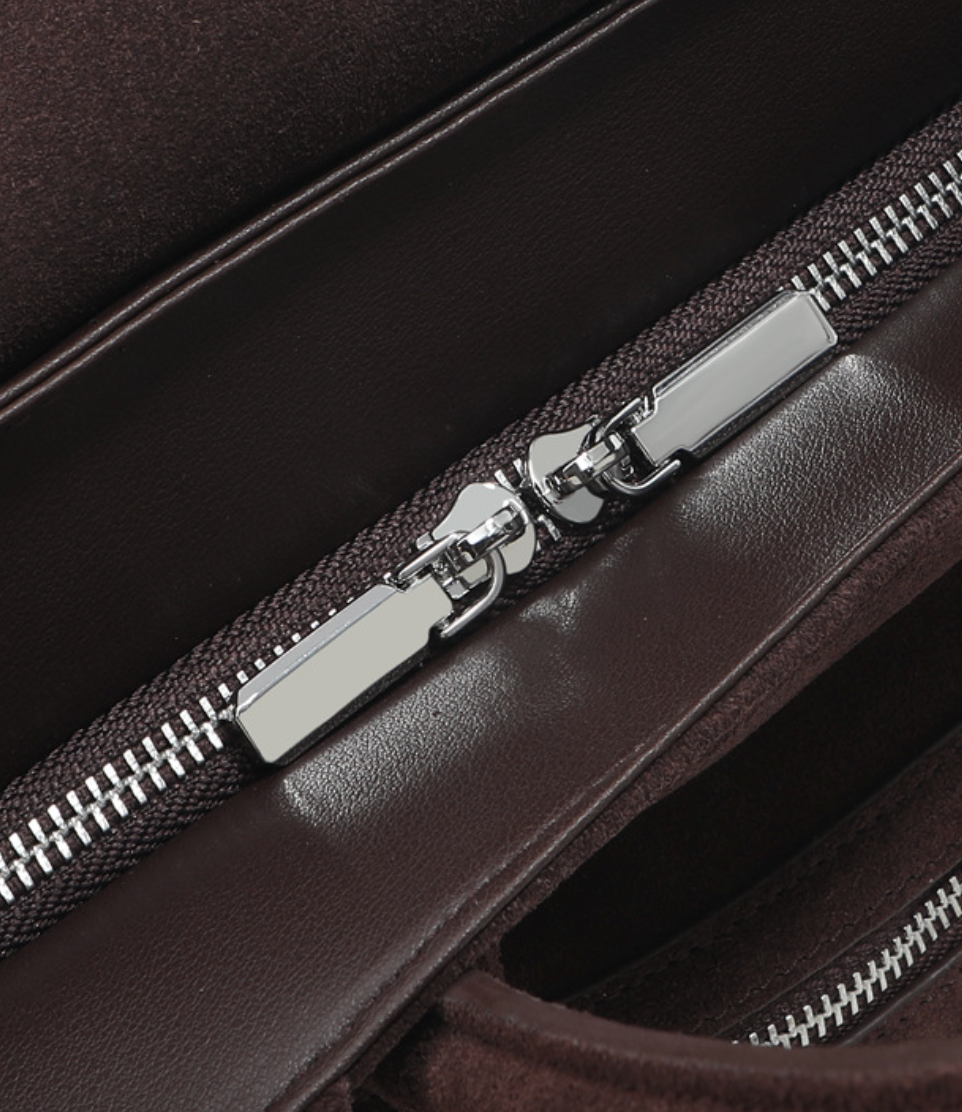 Smiley Suede leather tote