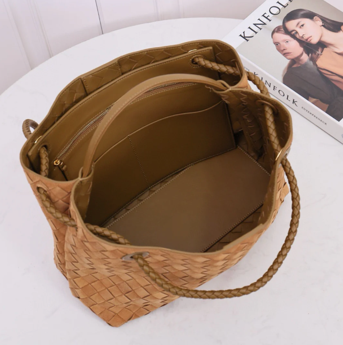 Suede shoulder bag