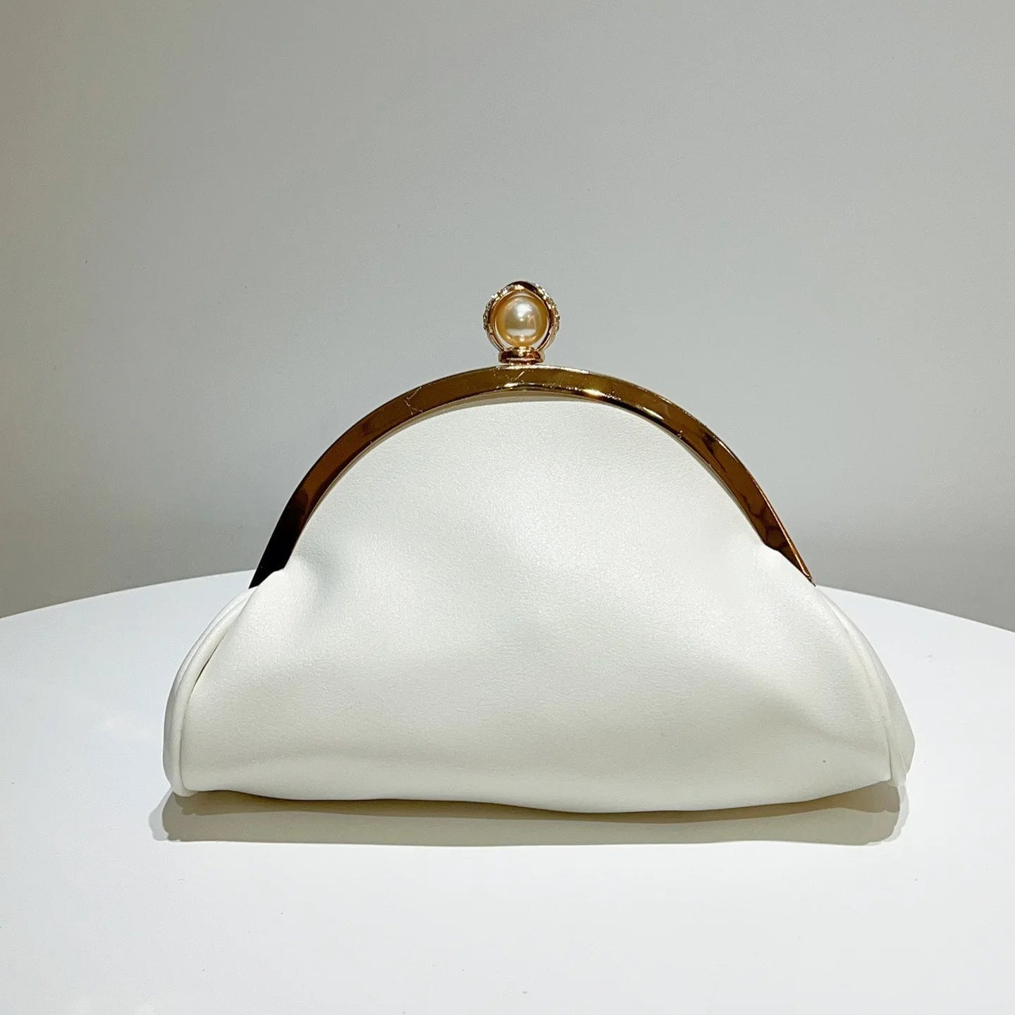 Pearl &amp; Crystal Embellished Evening Clutch