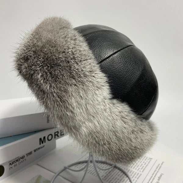 Unisex Bunny Fur Beanie