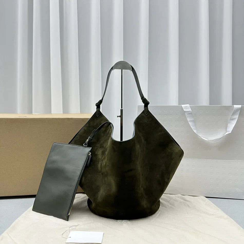 Lotus suede tote