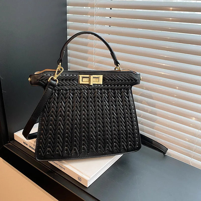 Woven Pattern Crossbody Bag