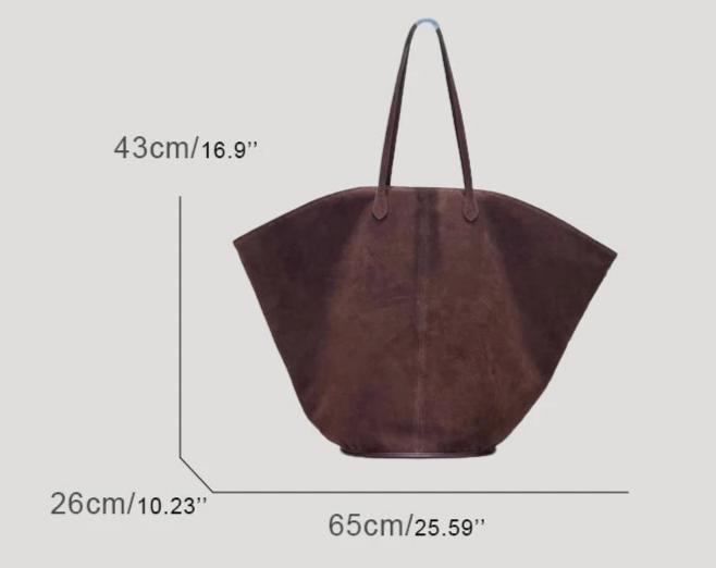 Oversized Bucket Suede Tote