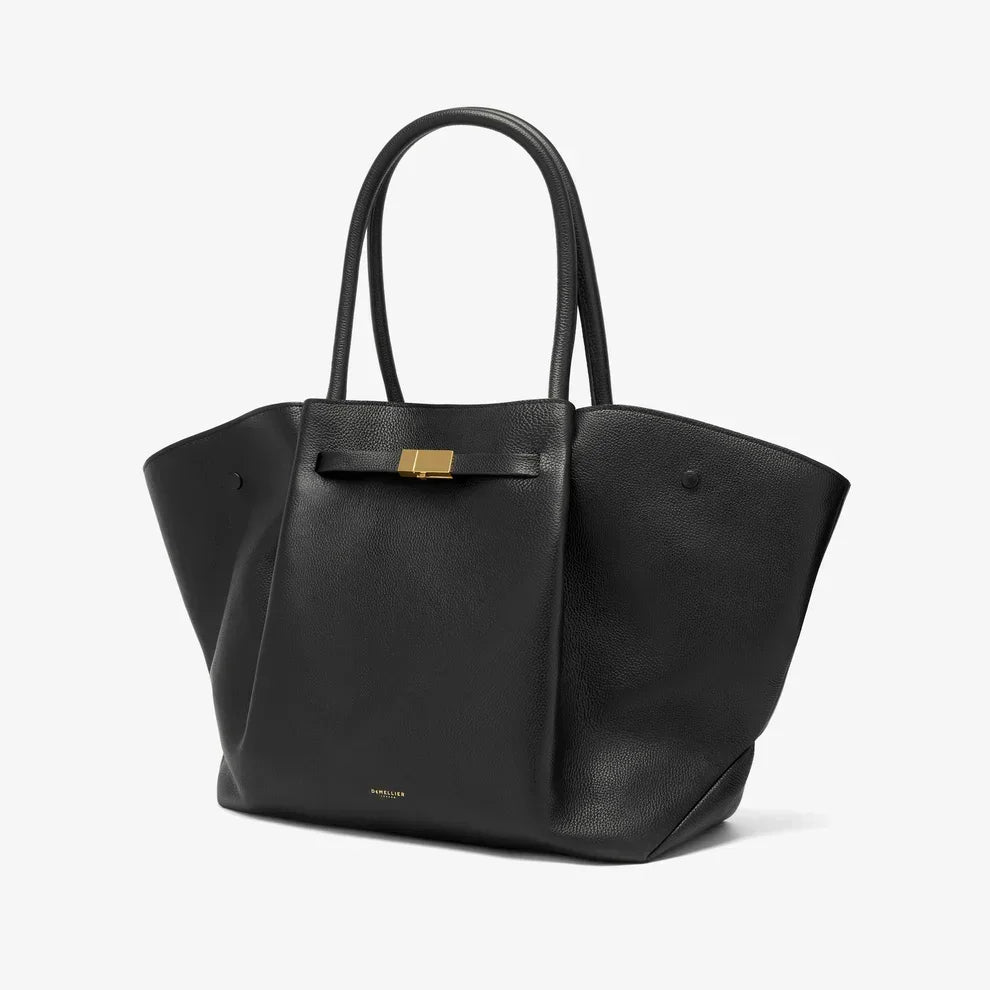 New York Midi suede tote bag