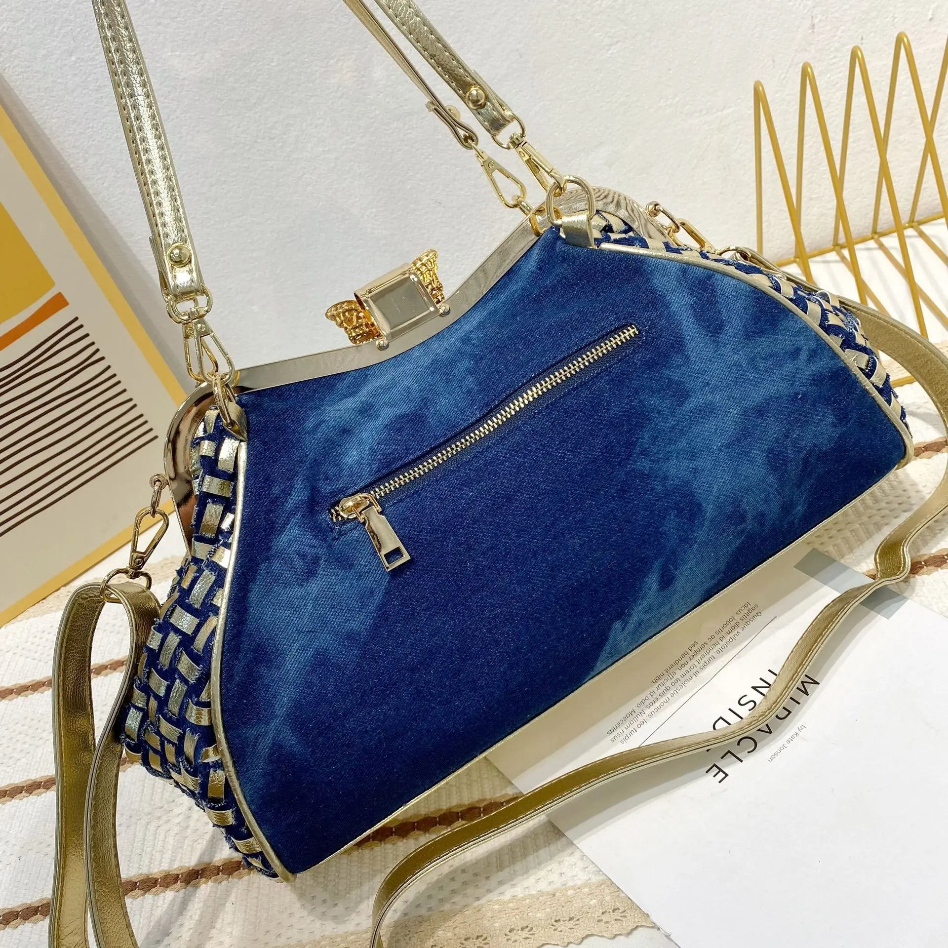 Diamond Denim Purse