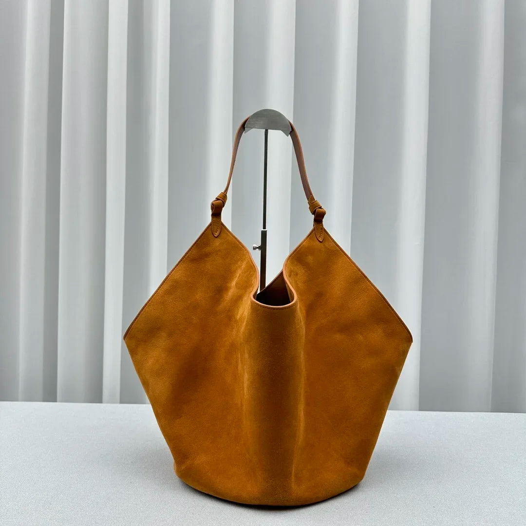 Lotus suede tote