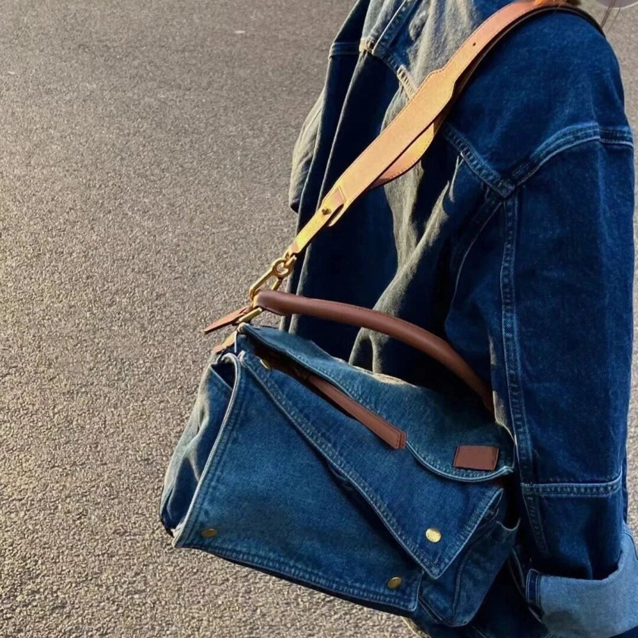 Unisex Crossbody Denim Bag