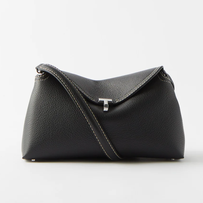 T-lock leather cross-body bag