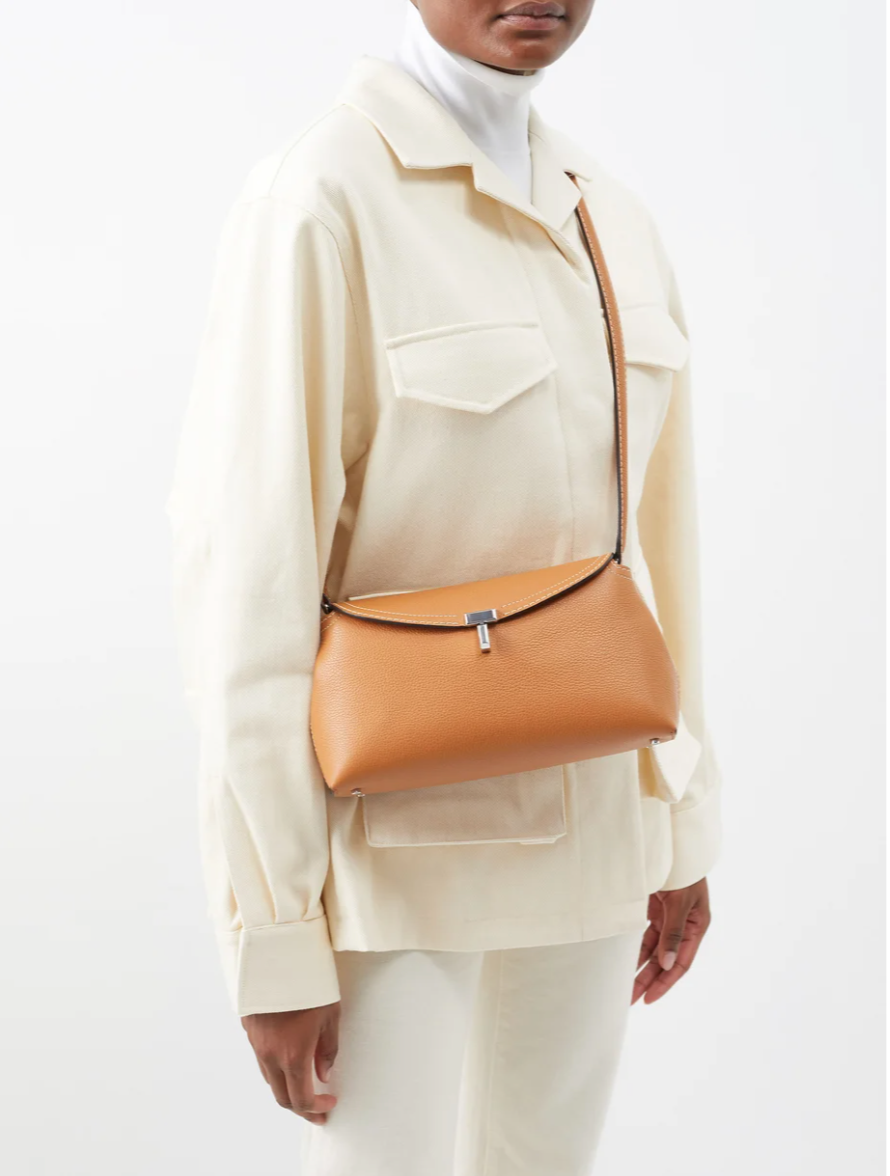 T-lock leather cross-body bag