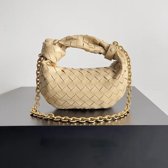 Mini leather bags with golden chain