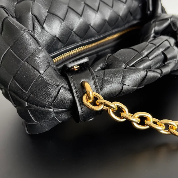 Mini leather bags with golden chain