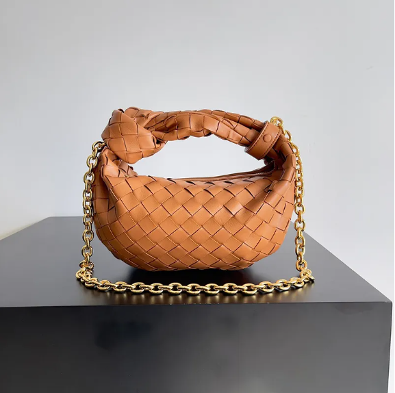 Mini leather bags with golden chain