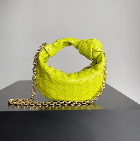 Mini leather bags with golden chain