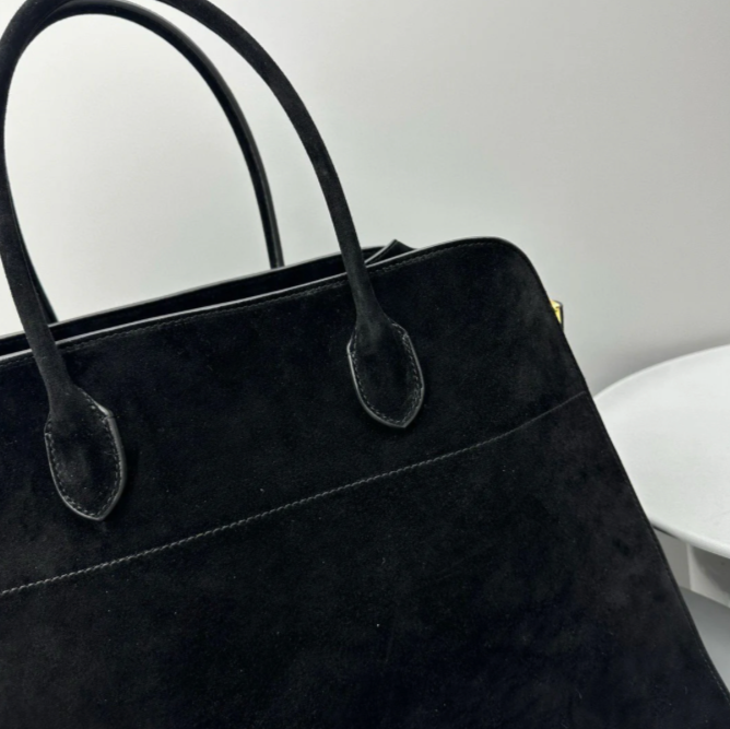 Suede  Leather Tote bag