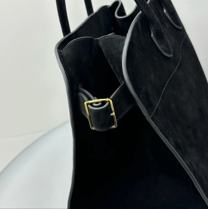 Suede  Leather Tote bag