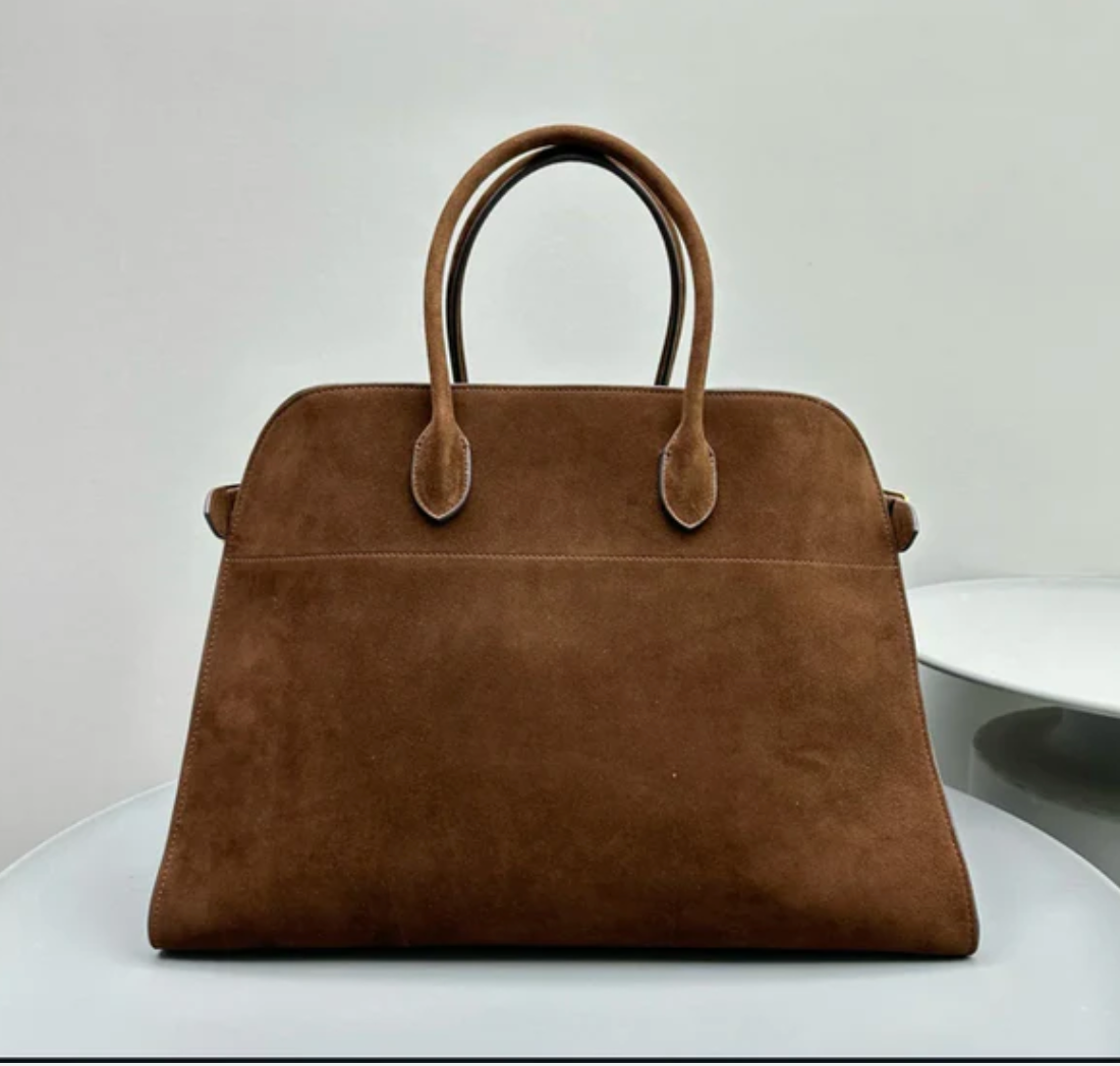 Suede  Leather Tote bag