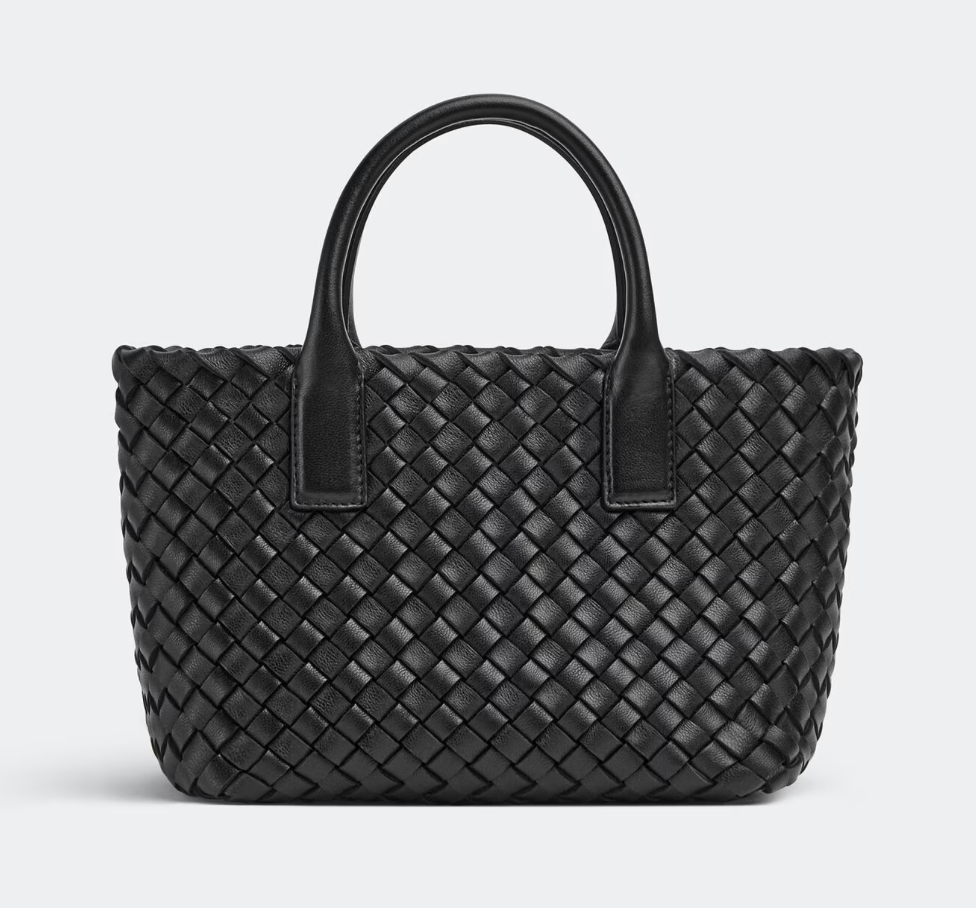 Mini Cabat Intreccio leather tote bag