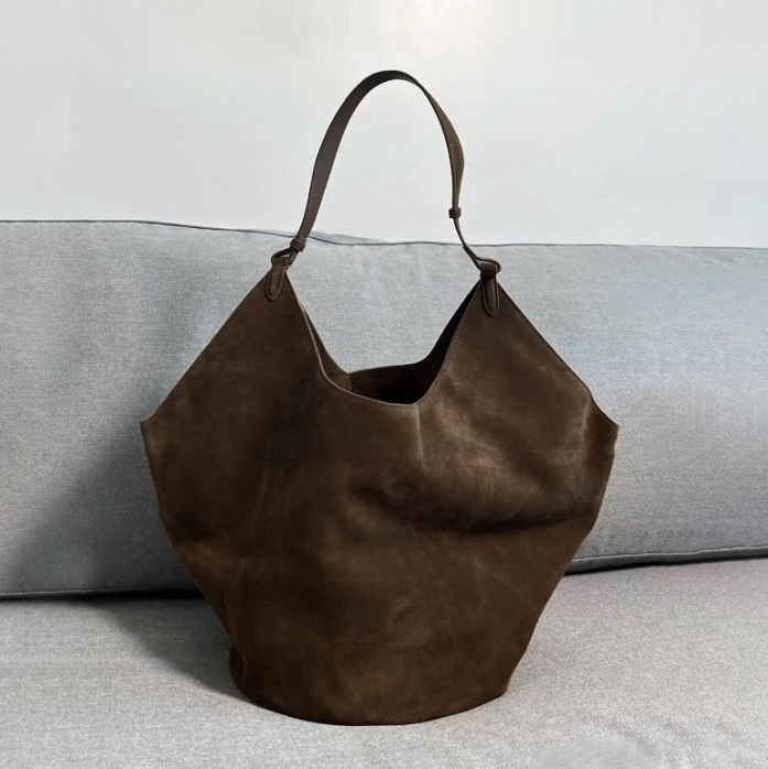 Lotus suede tote