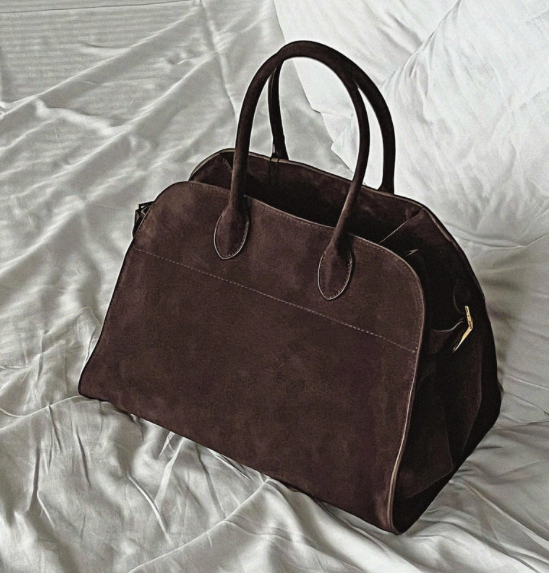 Suede  Leather Tote bag