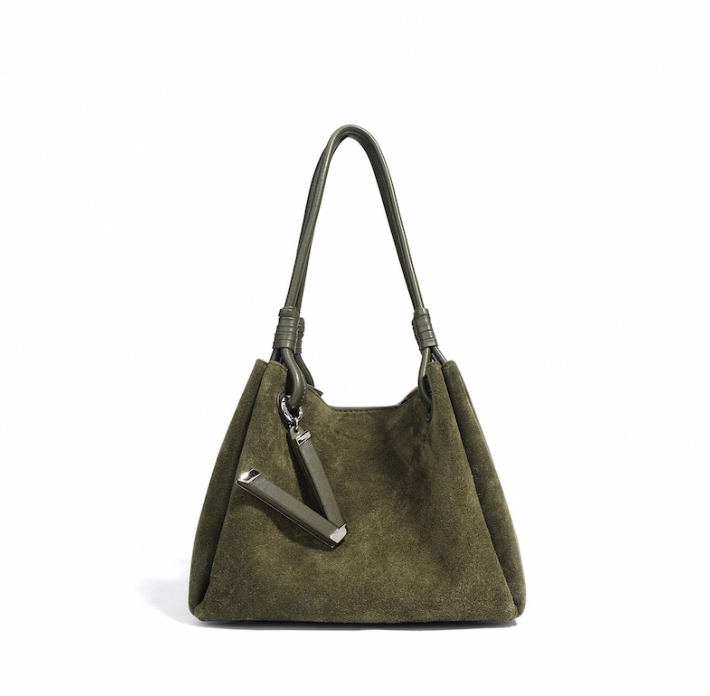 Minimalist Suede Bucket Bag