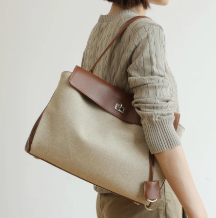 Canvas Shoulder Tote Bag