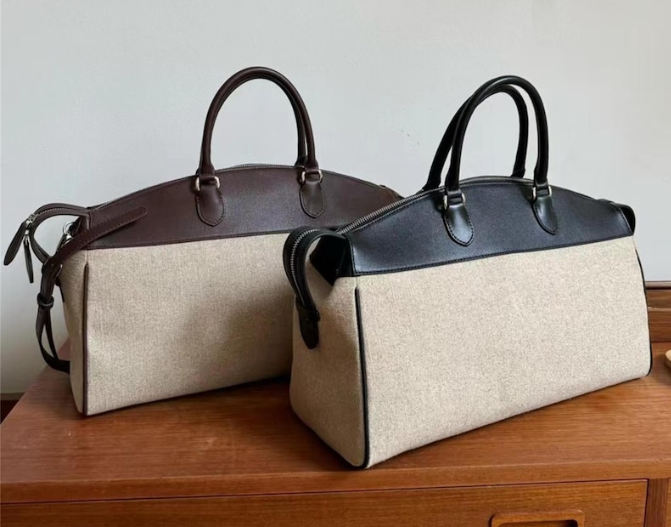 Bowling Leather Canvas bag