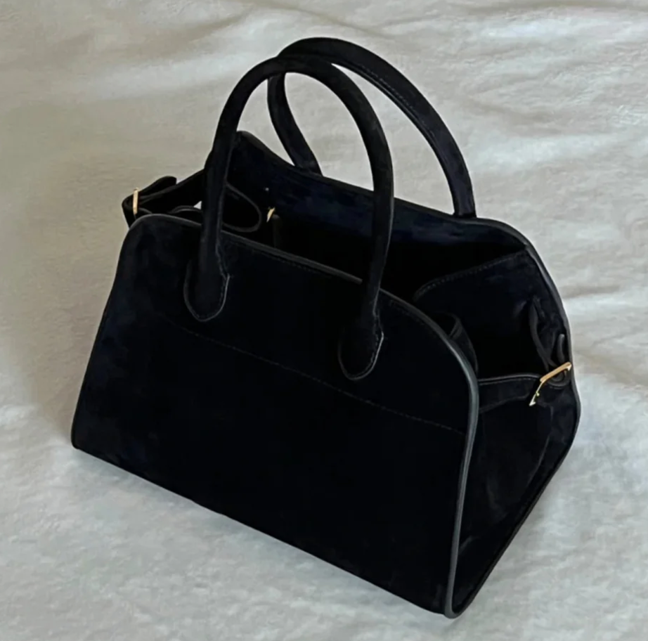 Suede  Leather Tote bag