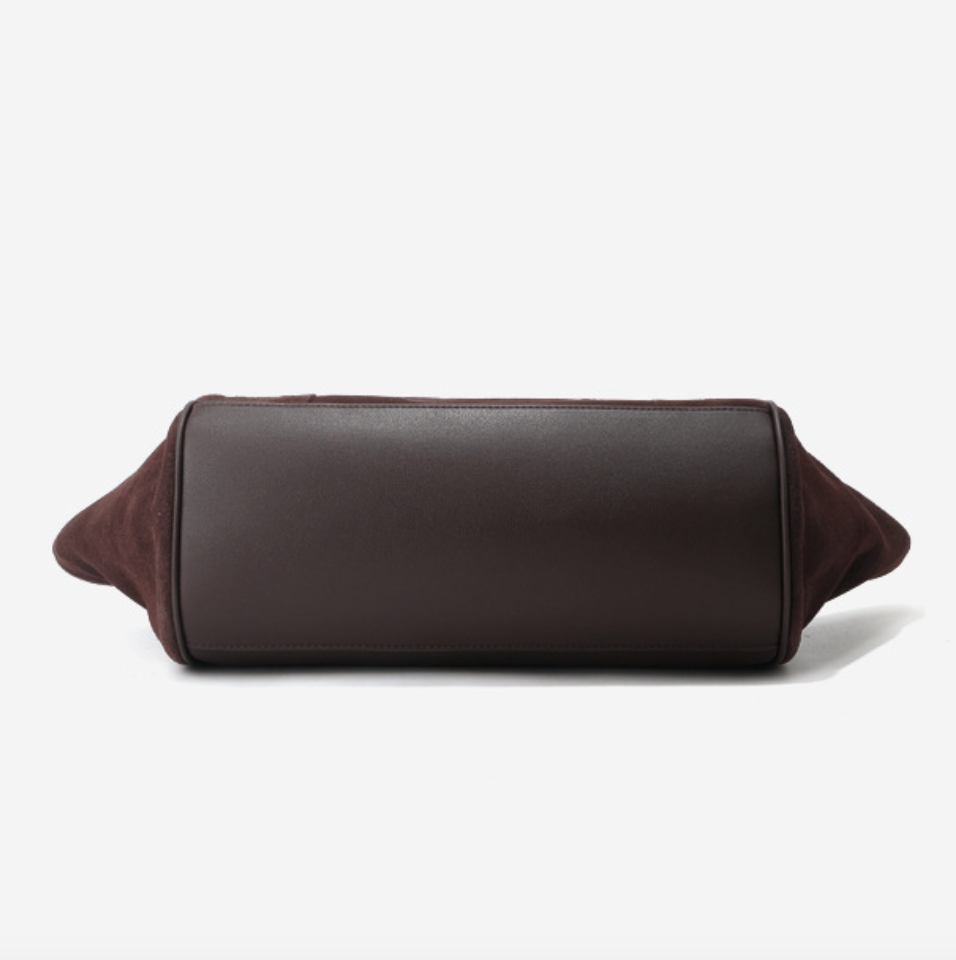 Smiley Suede leather tote