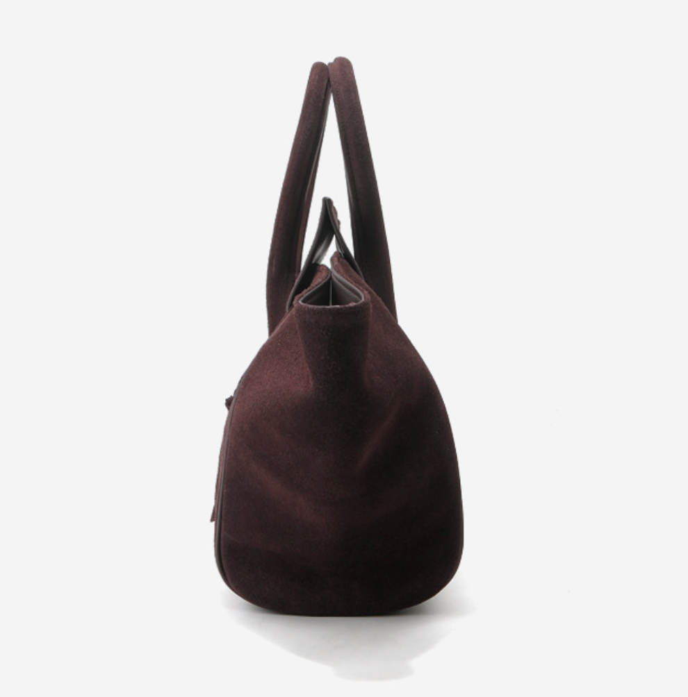 Smiley Suede leather tote