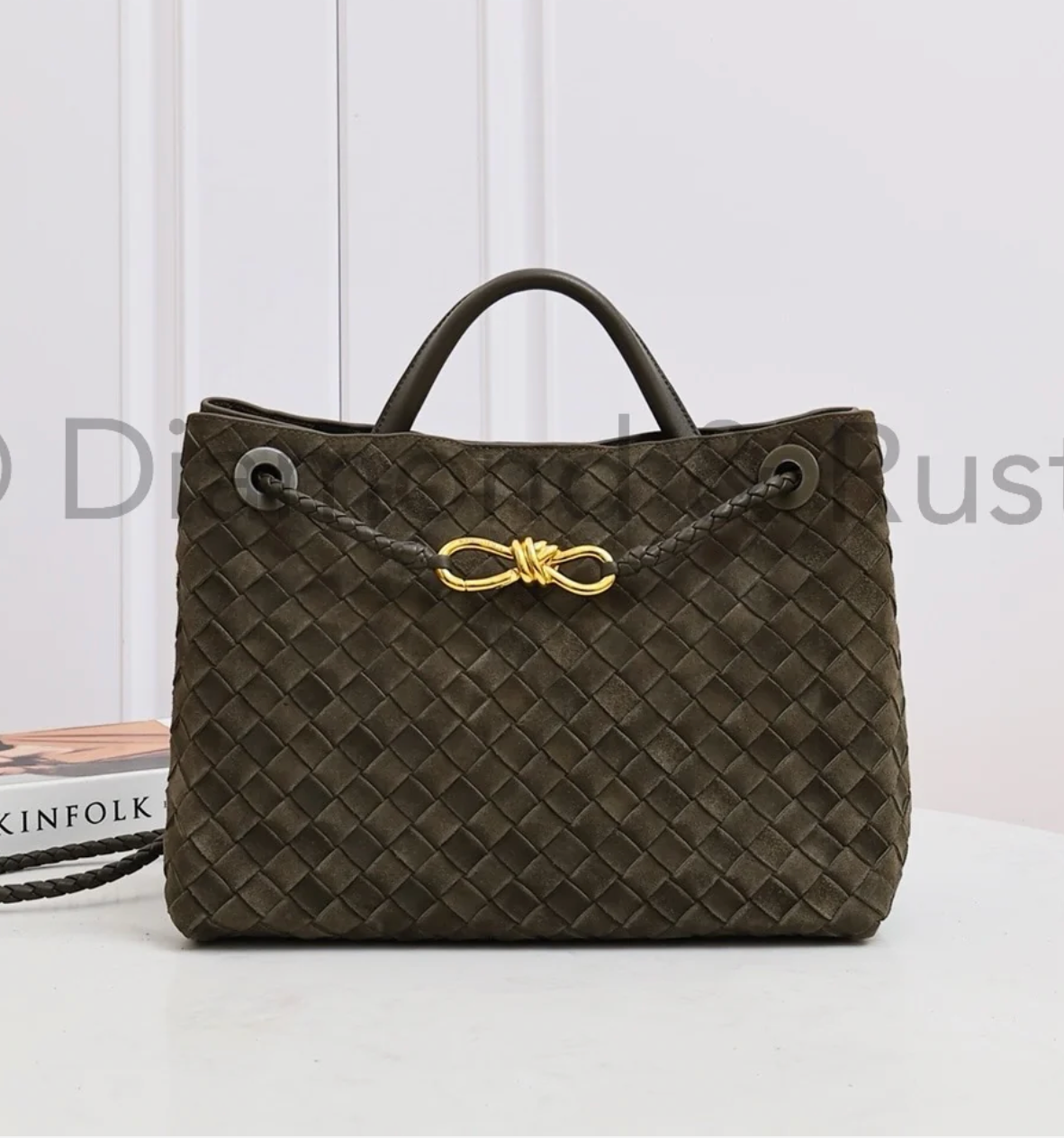 Suede shoulder bag
