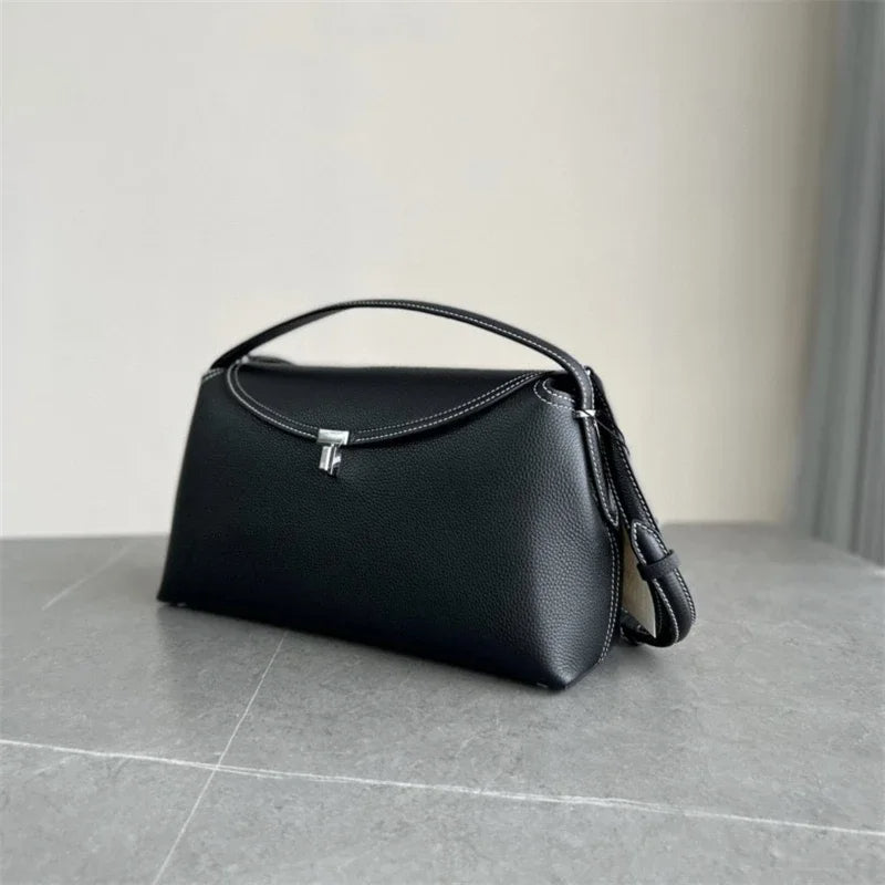 T-lock leather cross-body bag