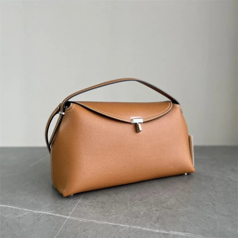 T-lock leather cross-body bag