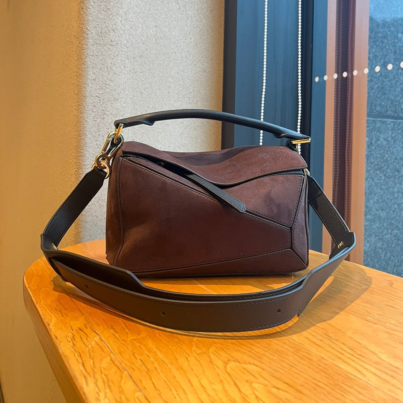 LILIA Suede leather rectangle bag